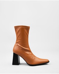 RAID - Whisper Block heeled ankle boots in tan