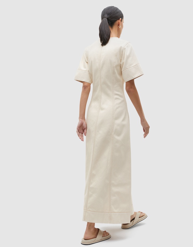 Seed Heritage - Denim Panelled Midi Dress