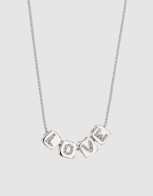 Elli Jewelry - The Love Crystal Necklace in 925 Sterling Silver