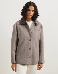 Atmos&Here - Sofia Herringbone Boxy Jacket