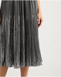 David Lawrence - Rumi Metallic Pleat Skirt