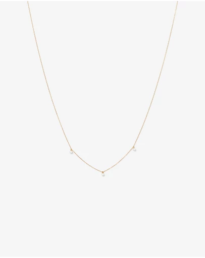 Michael Hill - Cultured Freshwater Pearl Station Necklace in 10kt Yellow Gold