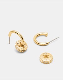 MIMCO - Signatura Charm Hoop Earrings