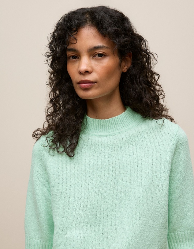 Trenery - Boucle Mock Neck in Peppermint
