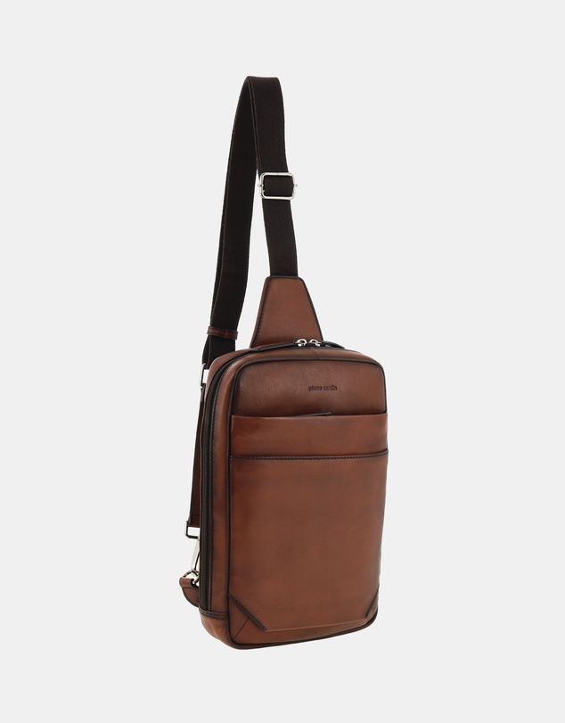 Pierre Cardin - Pierre Cardin Men's Genuine Leather Sling Bag