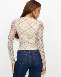 Dazie - Rush Hour Long Sleeve Mesh Top