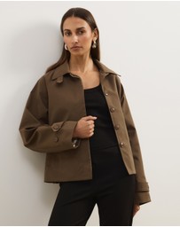 Atmos&Here - Osa Cropped Trench Coat