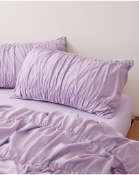 Sheet Society - Sofia Ruched Cotton Quilt Cover Set