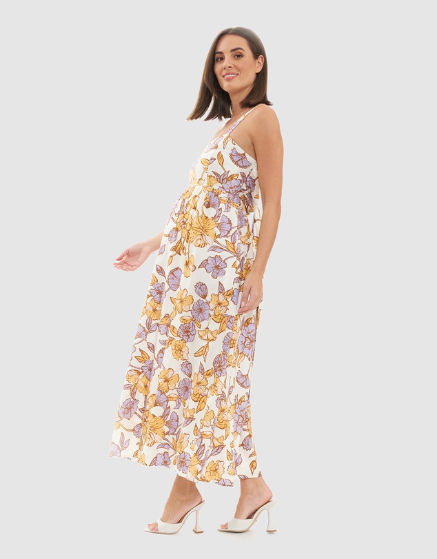 Ripe Maternity - Maya Tie Back Linen Dress