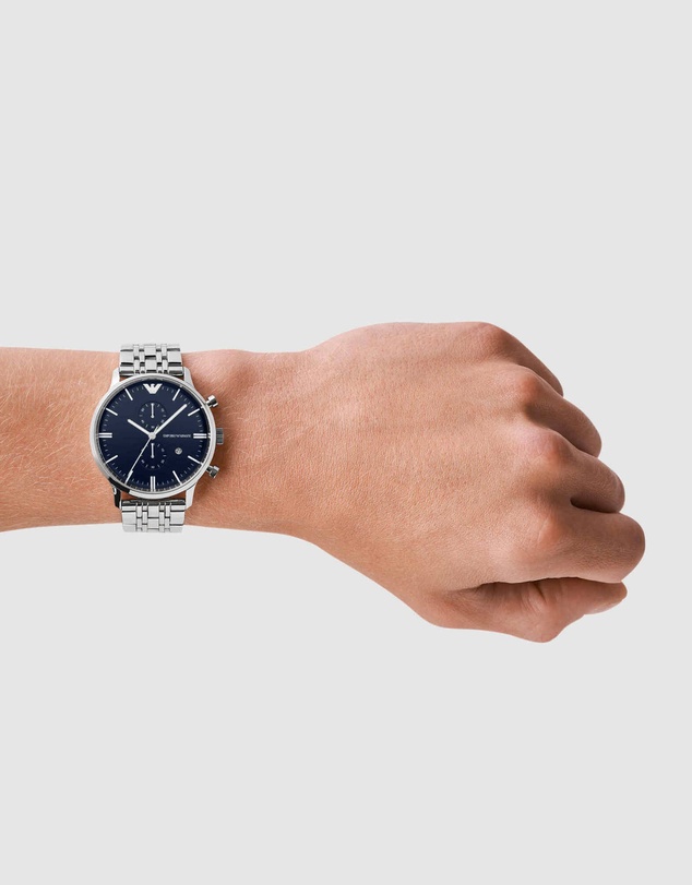 Emporio Armani - Silver Tone Chronograph Watch