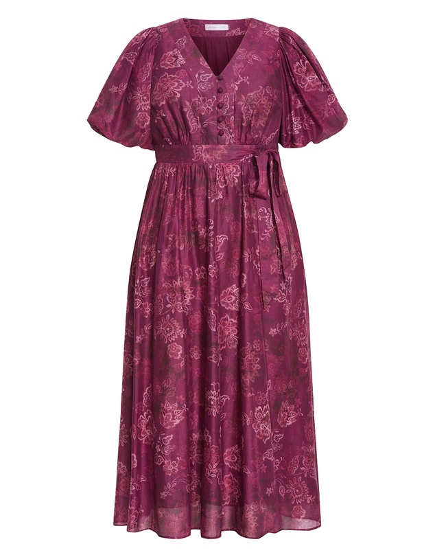 City Chic - Eternal Love Lace Print Maxi Dress
