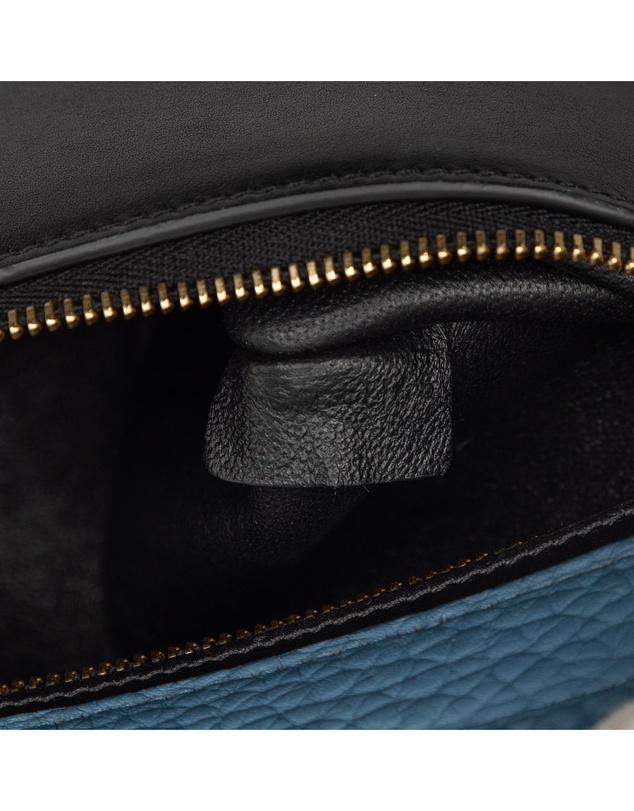 Pre-Loved by Azura Reborn - Pre-Loved Small Tricolor Leather Trapeze Satchel