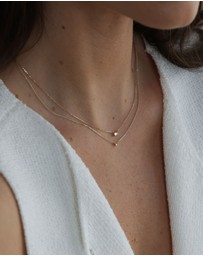 Luna Rae - Solid Gold - Lumi Diamond Necklace