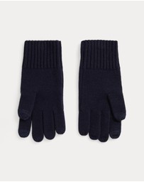 Polo Ralph Lauren - Flag-Intarsia Wool-Blend Touch Gloves