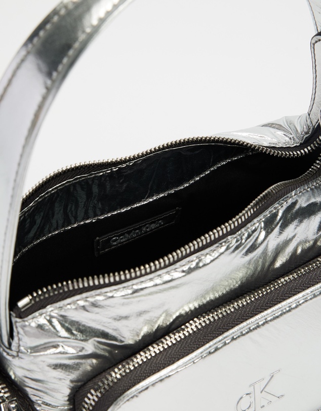 Calvin Klein - Pocket Silver Nylon Small Bag