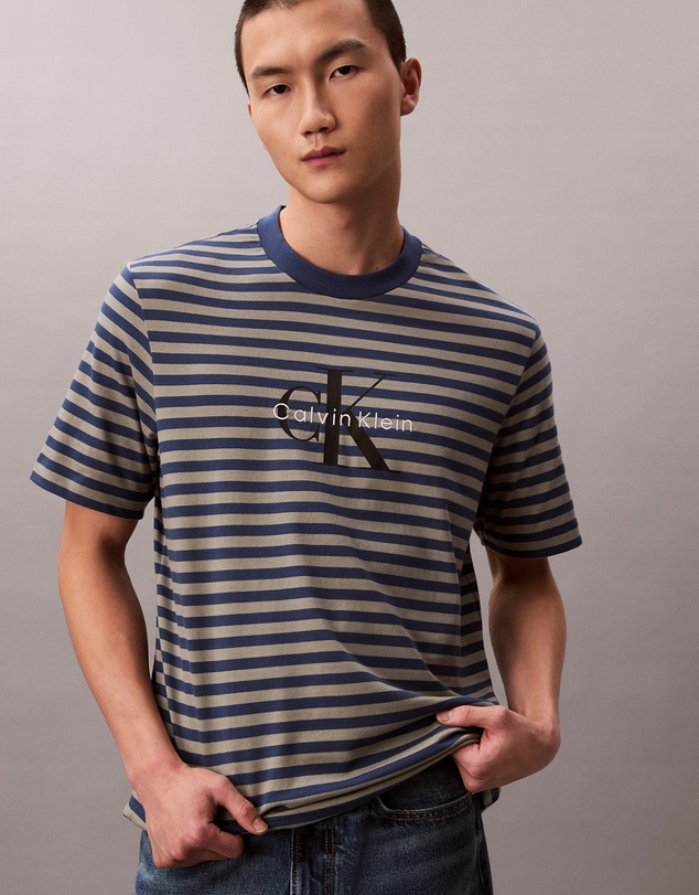 Calvin Klein Jeans - Monogram Logo Stripe Relaxed T-Shirt