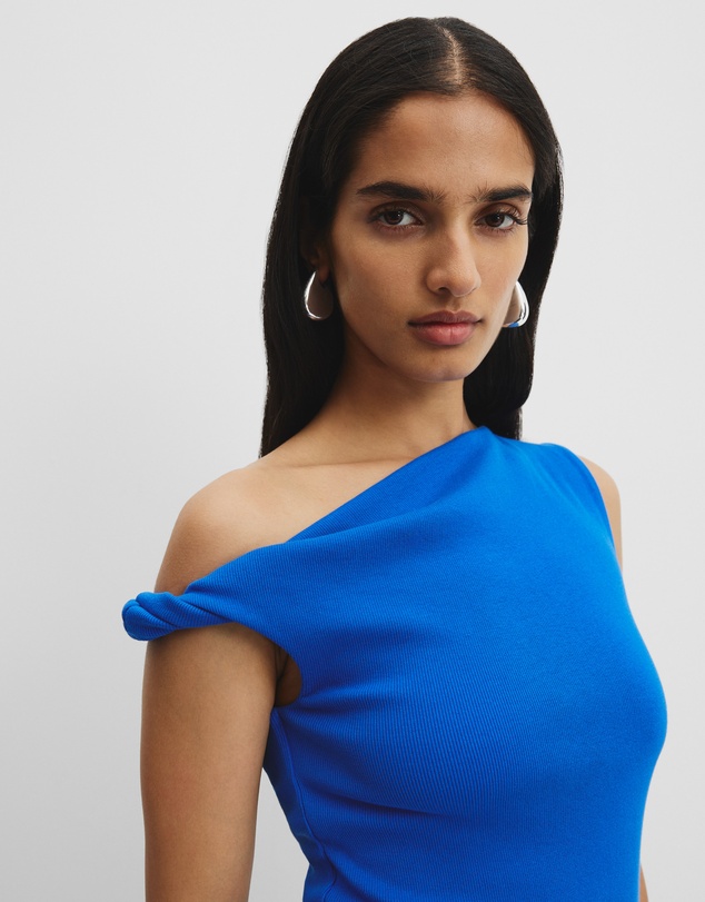 Country Road - Australian Cotton Blend Twist Detail Rib Dress