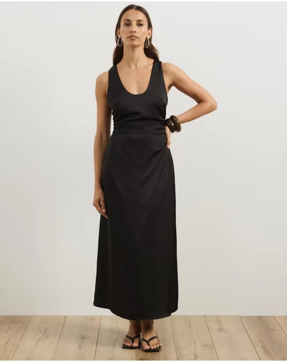 Atmos&Here - Lowen Satin Midi Dress