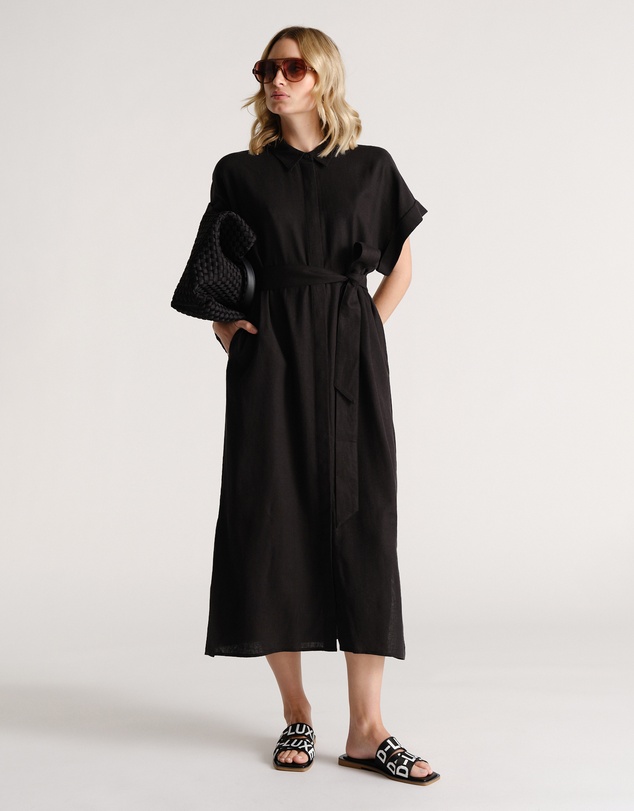 Decjuba - D-Luxe Linen Blend Midi Dress