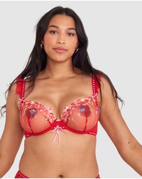 Bras N Things - Enchanted She's So Lucky Bra - Red/Multicolour