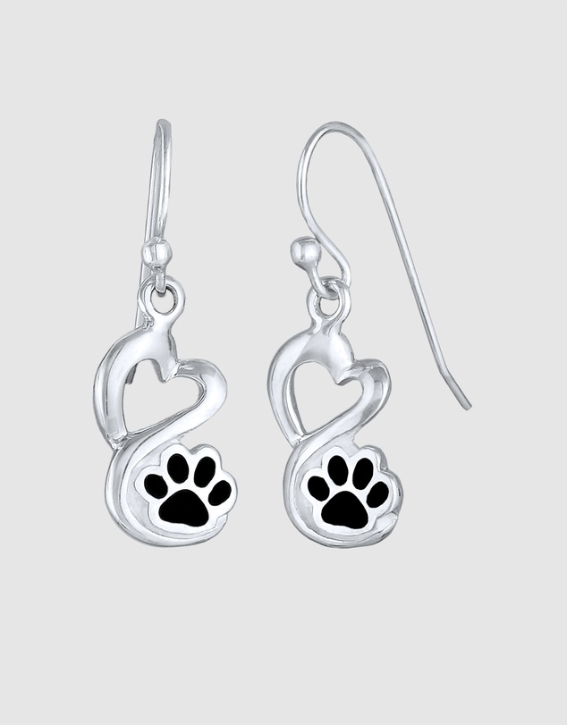 Elli Jewelry - Earrings Hanger Heart Enamel 925 Sterling Silver