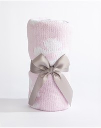Living Textiles - Chenille Blanket - Purple Flowers