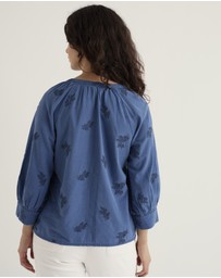 Seasalt - Seasalt Cornwall Blue Moor Grass A-Line Shirt