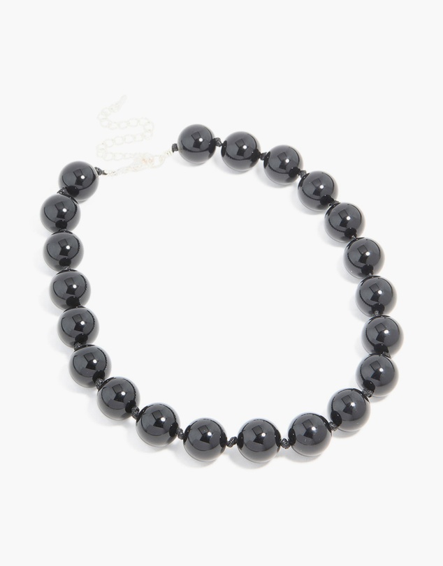 Lovisa - Silver Black Beaded Necklace