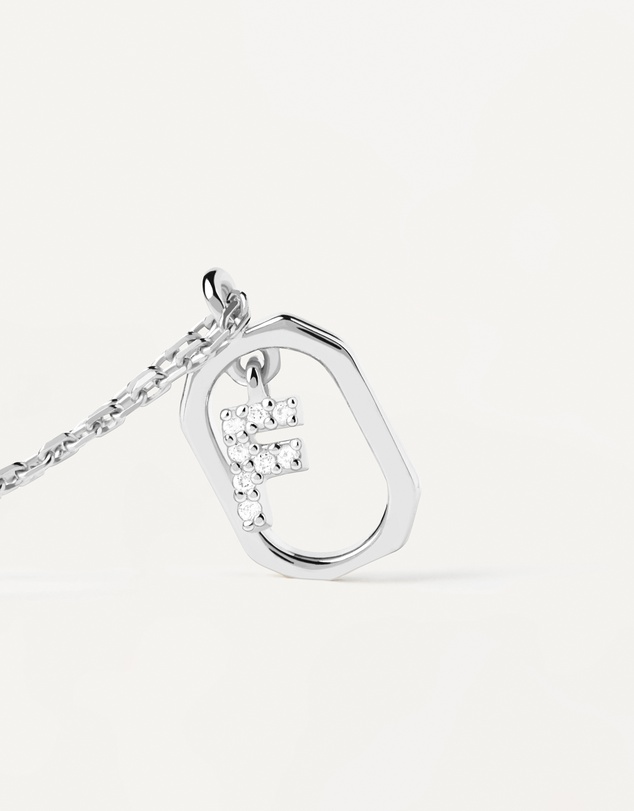 PDPAOLA - Mini Letter F Silver Necklace