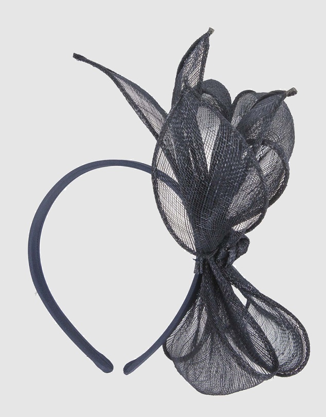 Max Alexander - Navy Sinamay Bow Fascinator