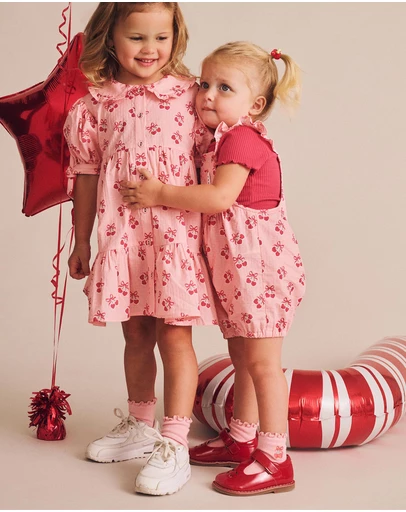 Huxbaby - Cherry Pie Frilly Playsuit - Babies