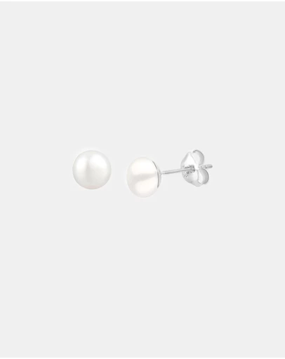 Elli Jewelry - Freshwater Pearl Stud Earrings in 925 Silver