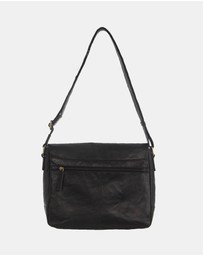 Pierre Cardin - Pierre Cardin Rustic Leather Computer/Messenger Bag