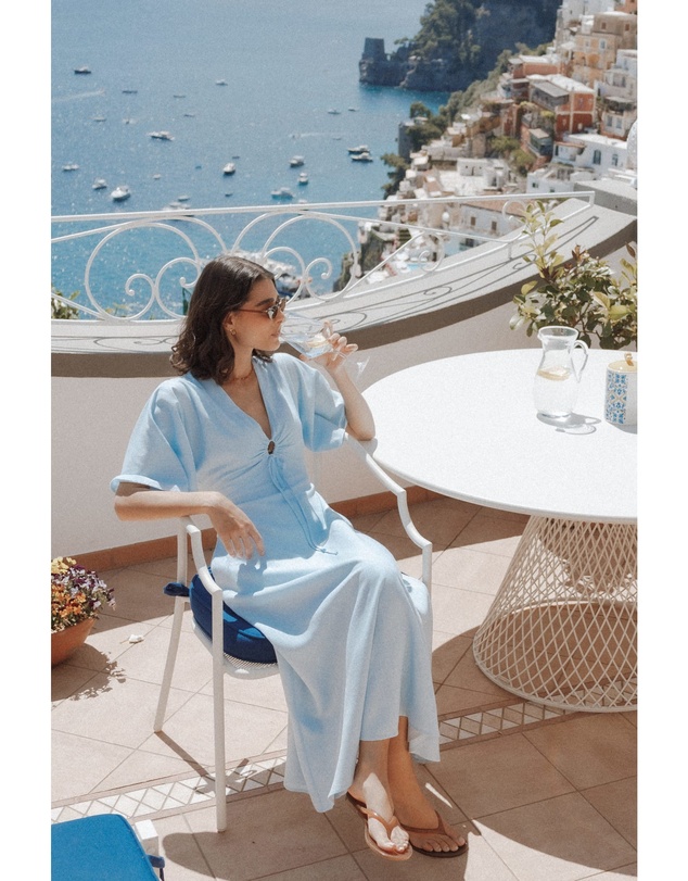 Petal & Pup - Liberty Midi Dress - Light Blue