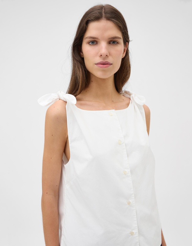 Oroton - Tie Shoulder Shell Top