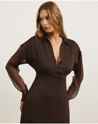 Atmos&Here - Keira Long Sleeve Midi Dress