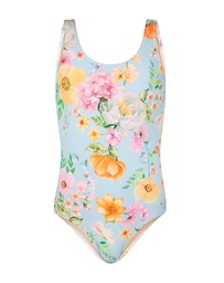Poolside Paradiso - Girls Leilani Scoop One Piece - Sky