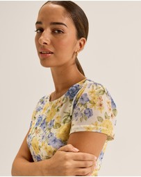 Review - Elba Floral Mesh Top