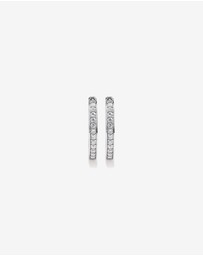 Michael Hill - 20mm Cubic Zirconia Huggie Hoop Earrings in Sterling Silver