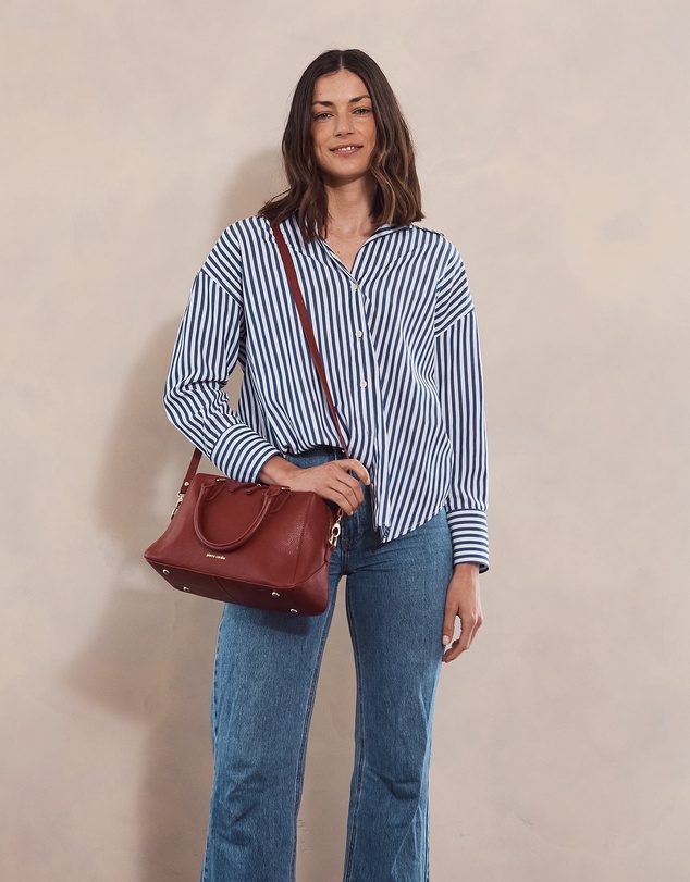 Pierre Cardin - Pierre Cardin Laides Leather Tote Crossbody Bag