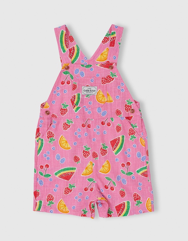 Goldie + Ace - Fruit Salad Burton Overalls - ICONIC EXCLUSIVE - Babies-Kids