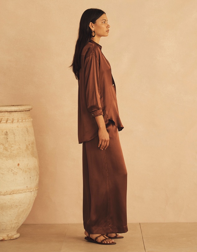AUR OCEA - Gathered Wide Leg Pants