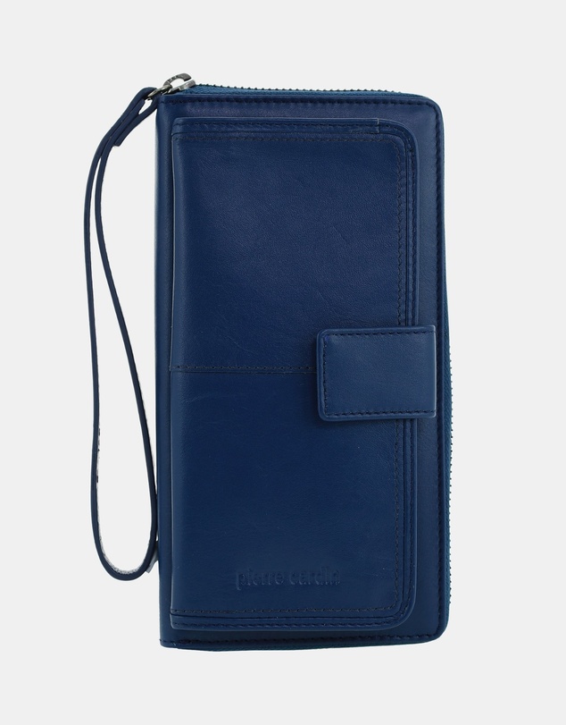 Pierre Cardin - Pierre Cardin Women's Leather Zip around wallet w/ Wristlet