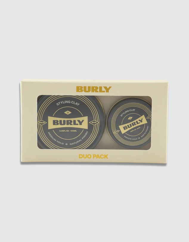 BURLY - DUO Pack - Styling Clay - Medium Hold - Matte Finish - Australian Made
