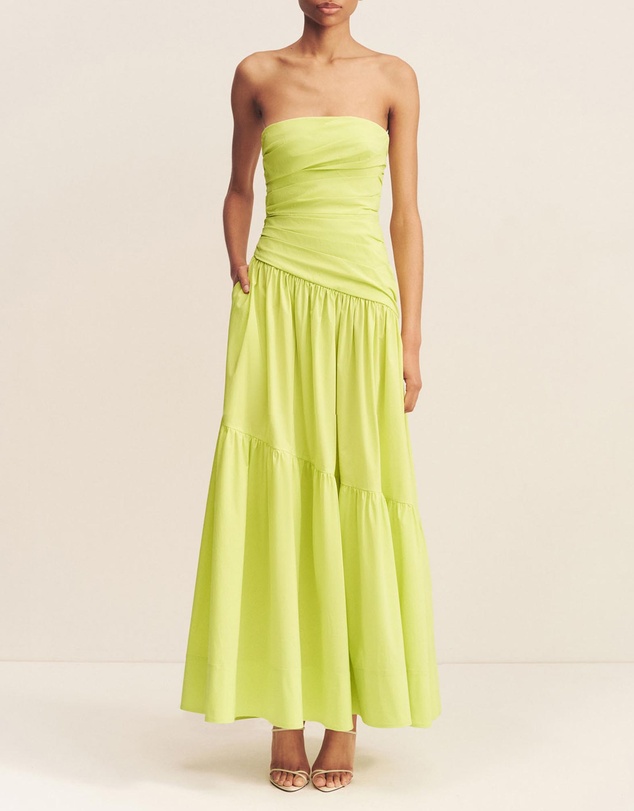 Shona Joy - Campbell Strapless Tiered Maxi Dress