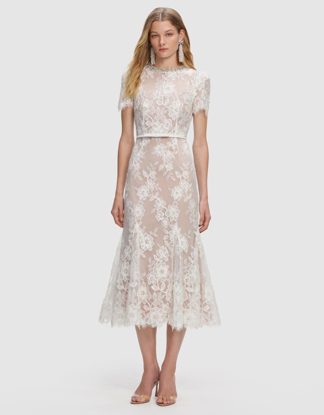 Self Portrait - Sequin Lace Midi Dress