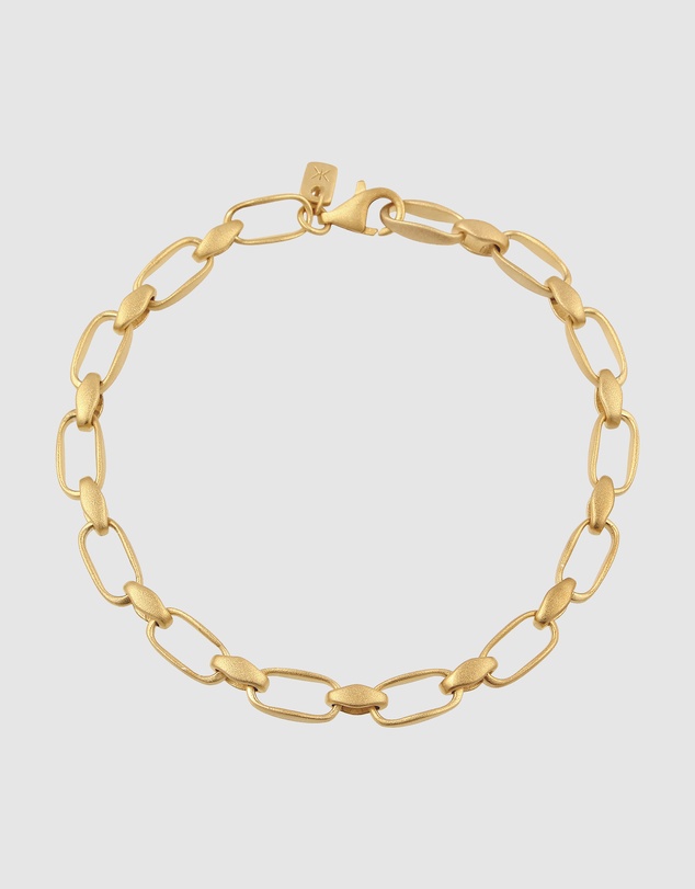 Kuzzoi - ICONIC EXCLUSIVE - Classic Link Chain Bracelet in Gold-Plated 925 Sterling Silver