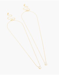 Lovisa - Waterproof Gold Plated Stainless Steel Cubic Zirconia Necklaces 2-Pack