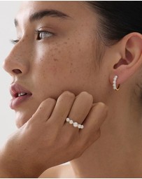 Najo - Mermaid Yellow Gold Pearl Earring