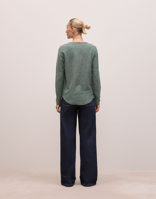 Trenery - Ottoman Marle Long Sleeve T-shirt in Forest